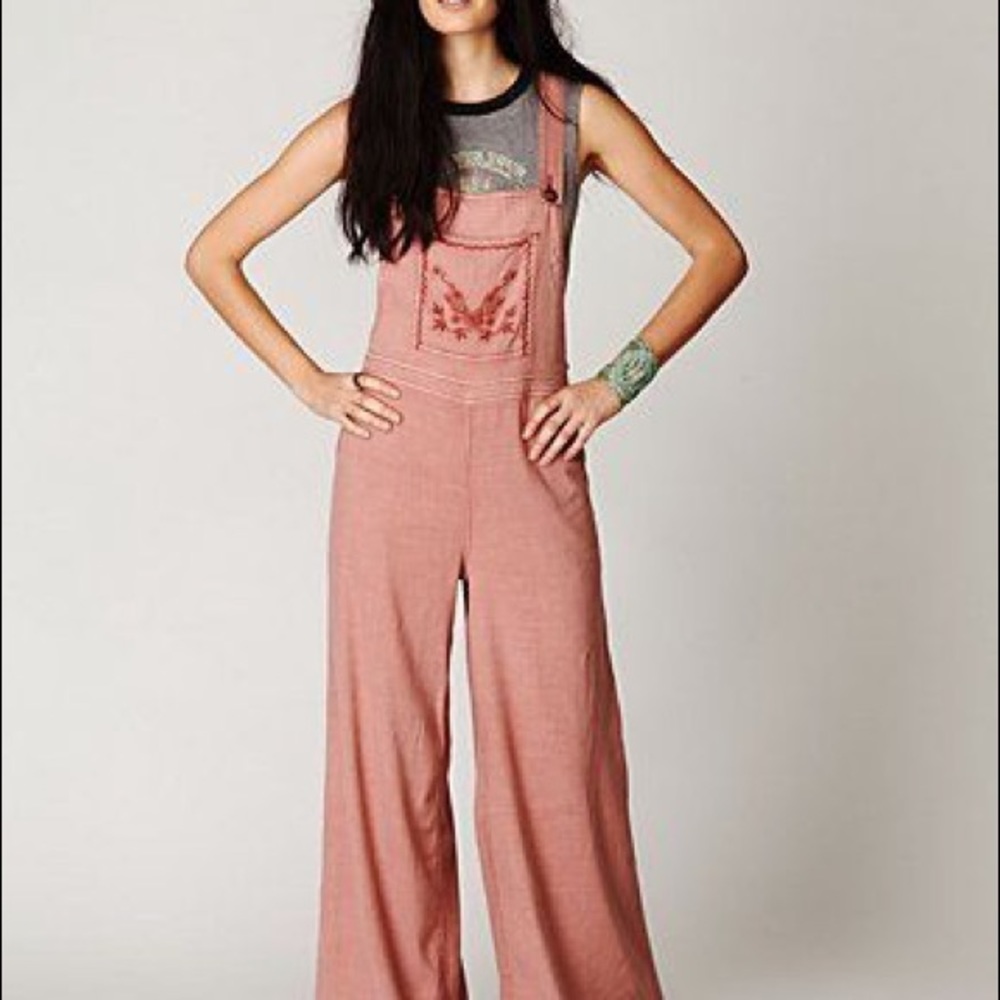 Free People Farrah Overalls Rare 🏝 - Picture 4 of 5